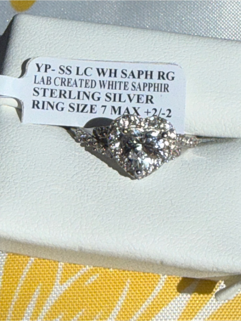 jcpenney Sterling Silver Ring with Lab-Created White Sapphire